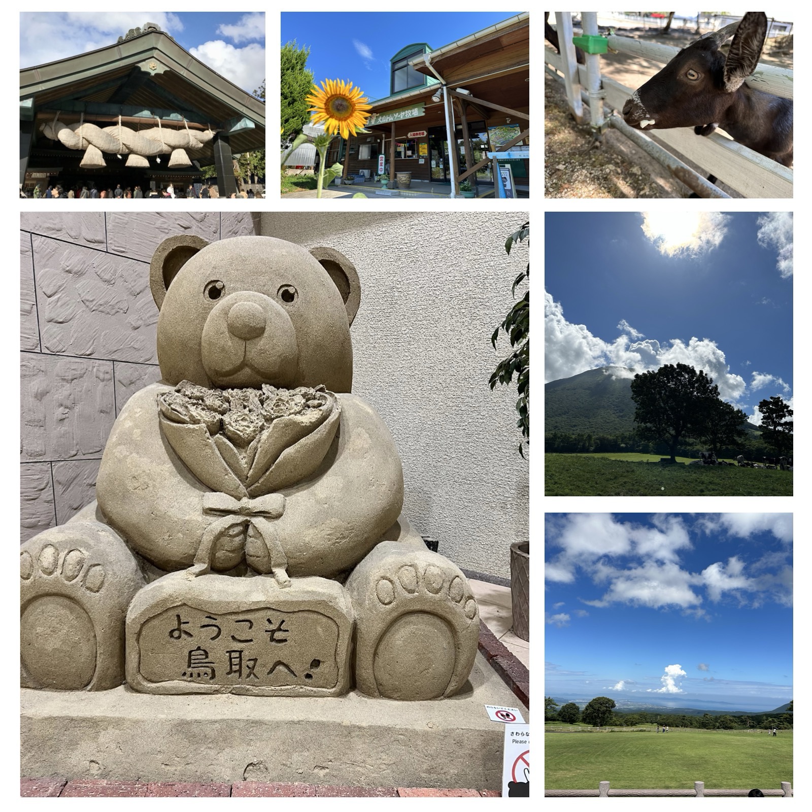 鳥取県をドライブ観光したときの景色
